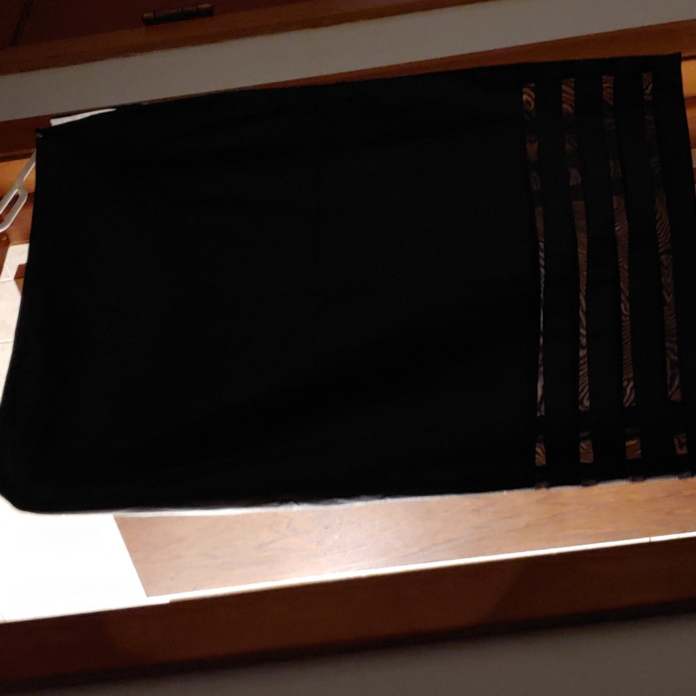 black vinyl skirt